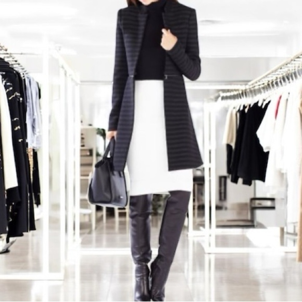 NWT BCBG MAXAZRIA SIZE S Black A Line AREUA Coat Blazer Jacket MSRP $368